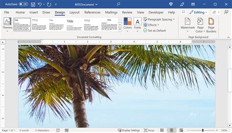 how to get background picture in word
