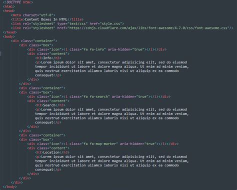 how to get box in html