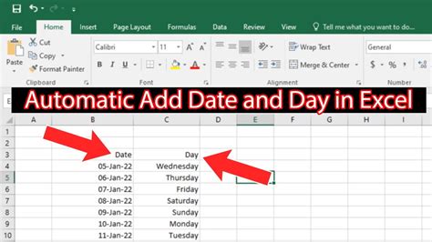 how to get calendar day from date in excel