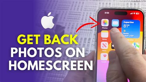 how to get camera app back on home screen iphone