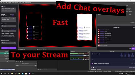 how to get chat overlay obs