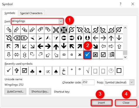 how to get check mark symbol in word