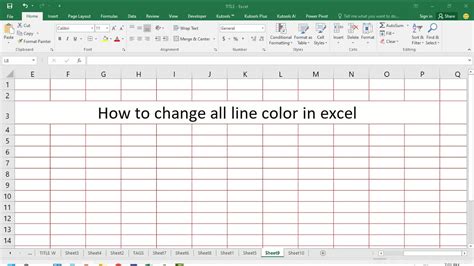 how to get colored lines in excel