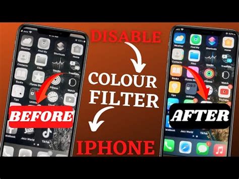 how to get colour filter off iphone