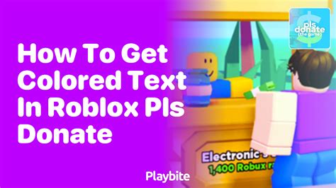 how to get coloured text in pls donate roblox