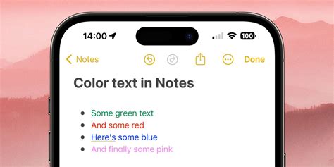 how to get coloured text on iphone