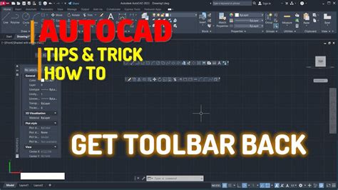 how to get command bar back in autocad