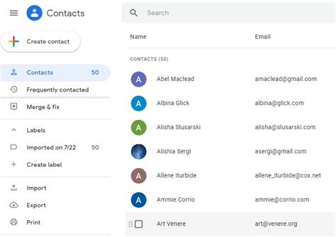how to get contacts from gmail account in iphone
