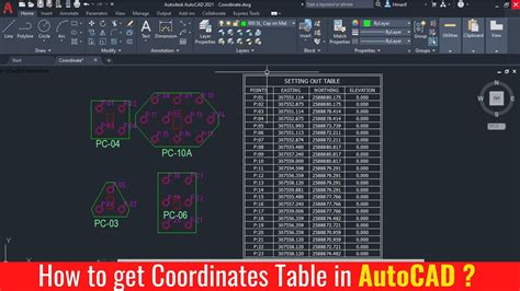 how to get coordinates of a point in autocad