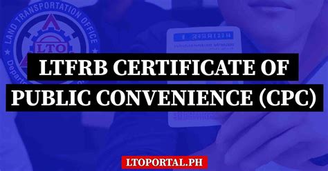 how to get cpc ltfrb
