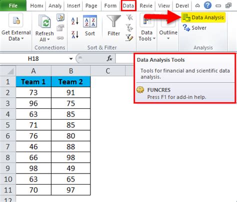 how to get data analysis in excel
