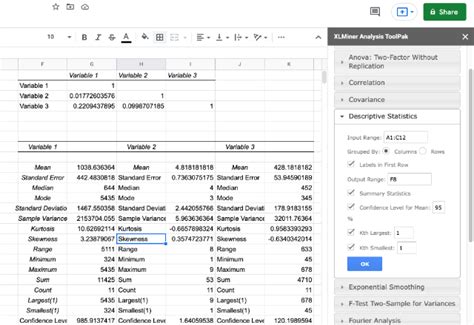 how to get data analysis toolpak in google sheets
