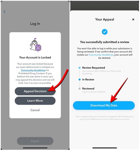 how to get data from locked snapchat account