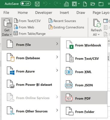how to get data from pdf file