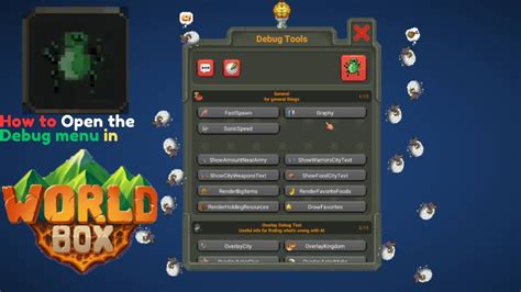 how to get debug mode in world box