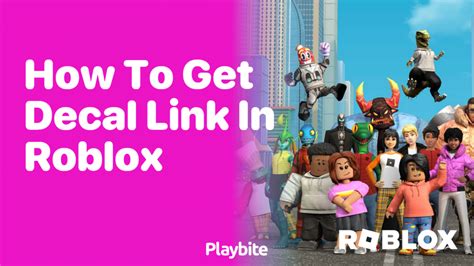 how to get decal link in roblox mobile