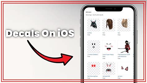 how to get decals in roblox mobile