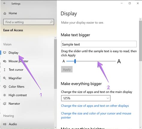 how to get default display settings in windows 10