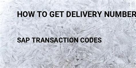 how to get delivery number from purchase order in sap