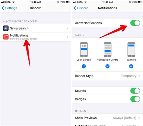 how to get discord notifications on iphone