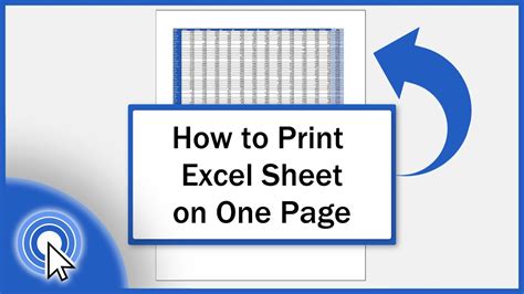 how to get entire excel sheet to print on one page