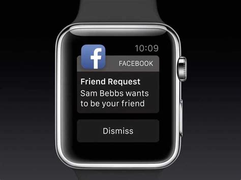 how to get facebook notifications on apple watch