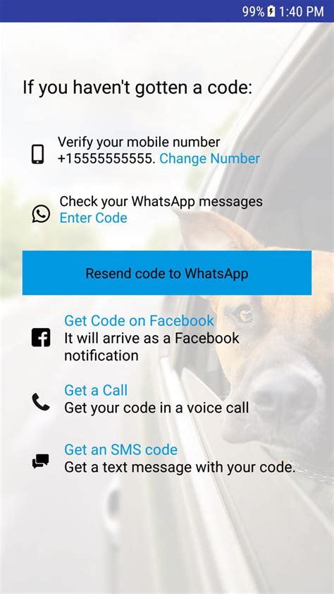 how to get facebook verification code on whatsapp