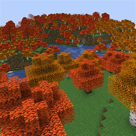 how to get fall leaves in minecraft