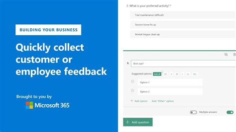 how to get feedback from microsoft forms