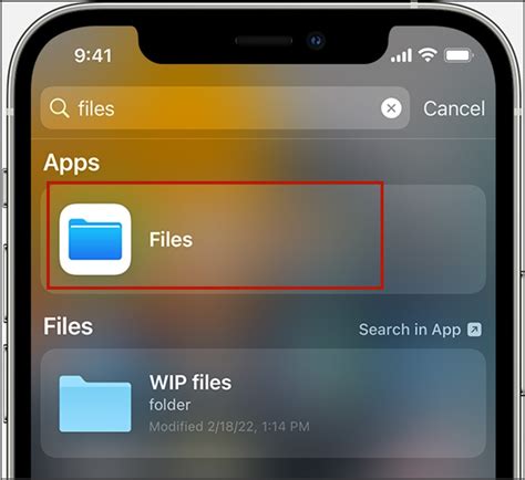 how to get files folder on iphone