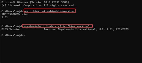 how to get firmware version on windows