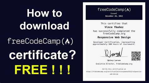how to get free code camp certificate