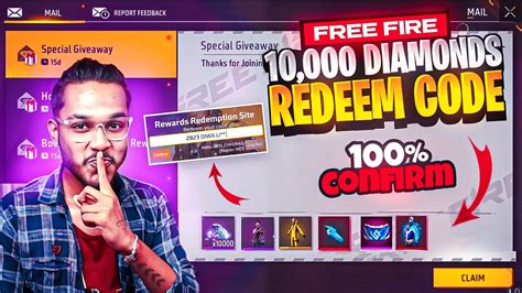 how to get free fire diamond redeem code
