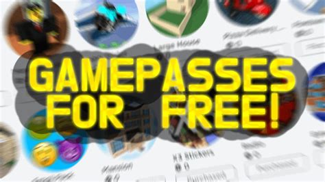 how to get free gamepasses on roblox mobile