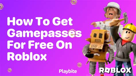 how to get gamepasses on roblox for free