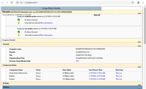 how to get gpresult in html format