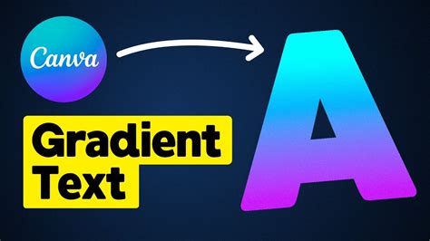 how to get gradient text on canva