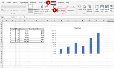 how to get gray lines in excel