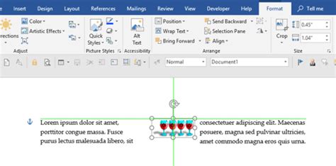 how to get green guidelines in word