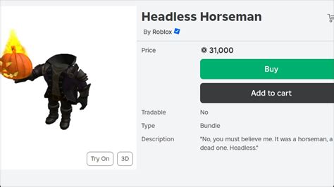 how to get headless horseman roblox 2024