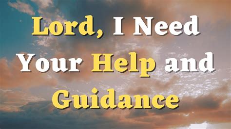 how to get help from the lord