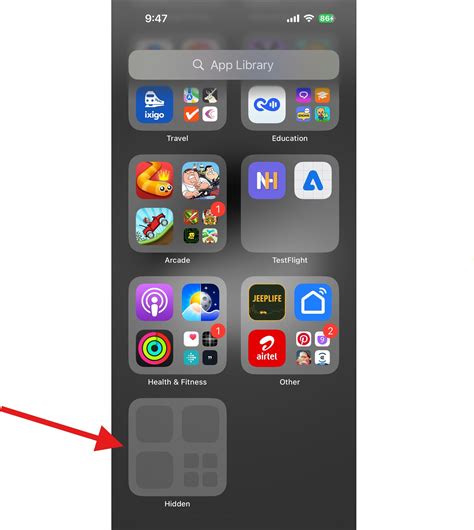 how to get hidden apps to show on iphone