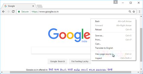 how to get html code of a website chrome