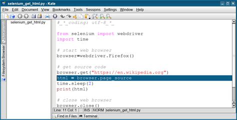 how to get html source code of a website using python
