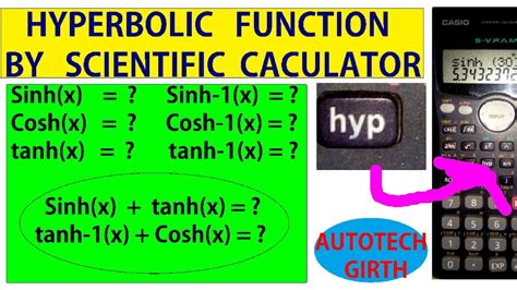 how to get hyperbolic functions on calculator