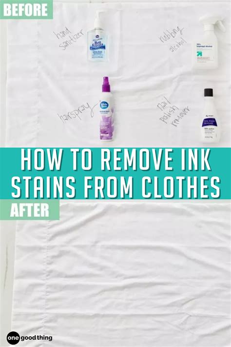 how to get ink stains out of material