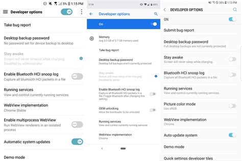 how to get into developer options on android