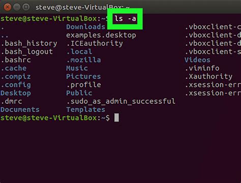 how to get into hidden directory in linux
