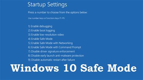 how to get into safe mode windows 10 while booting