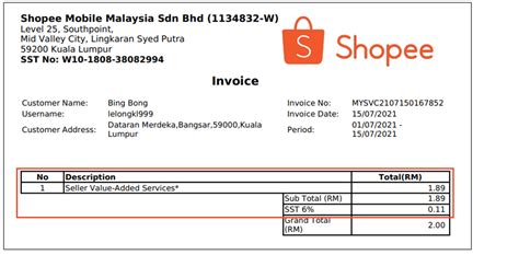 how to get invoice from shopee purchase